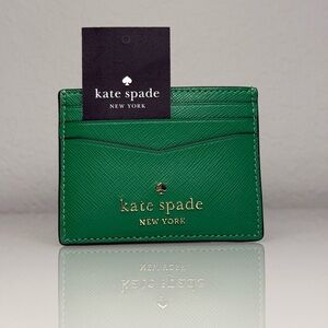Kate Spade Staci Small Slim Card Holder
Green Bean 
NWT